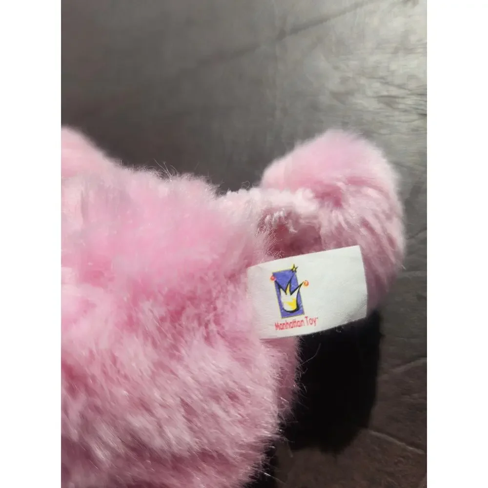 Manhattan Toy Gigi Pink Poodle Plush Dog Floppy Figure w/Red Nails